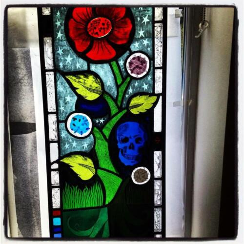 Painted and leaded panel