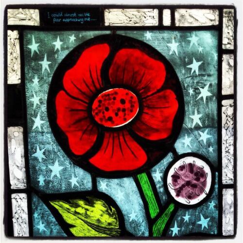 Painted and leaded panel
