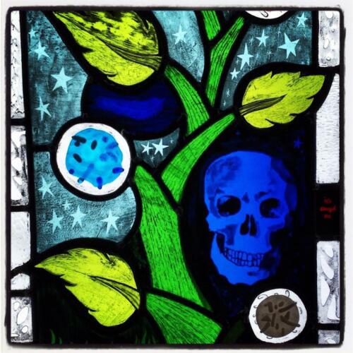Painted and leaded panel