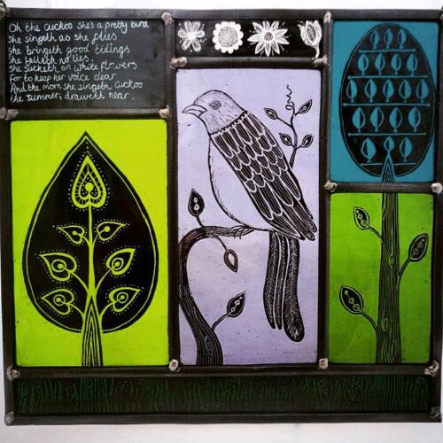 Painted and leaded panel