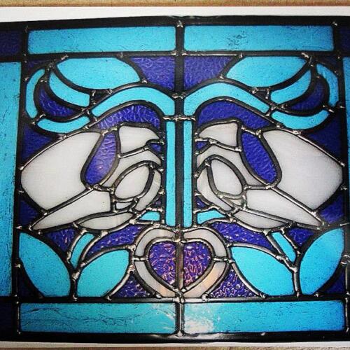 Painted and leaded panel
