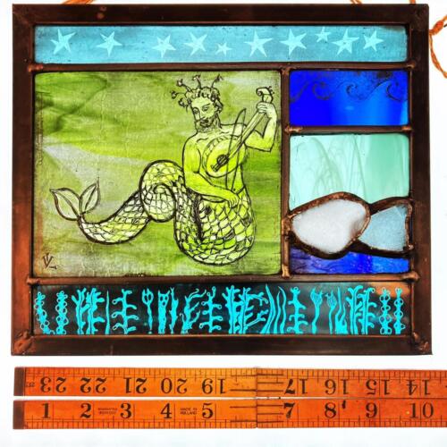 Painted and leaded panel